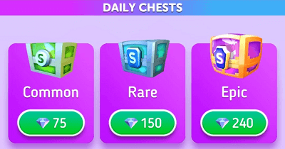 Daily Chests from the shop in Scrabble Go